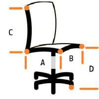 A= 45 cmB= 46 cmC= 51 cmD= 43-56 cm