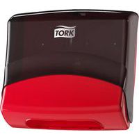 Håndkledispenser Tork W4 Perform. top-pak rød/svart