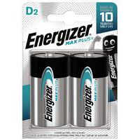 Max Plus D/LR20 FSB2 alkalisk batteri - Pakning à 2 - Energizer