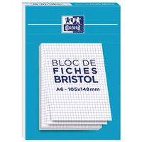 A5 blokk med perforerte flashcards, 5 x 5 ruter, 210 g, hvit - Oxford