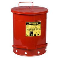 Avfallsbeholder 52 liter, brannsikker, med fotpedal - Justrite