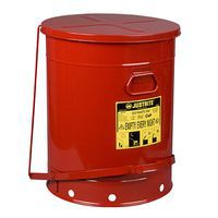 Avfallsbeholder 80 liter, brannsikker, med fotpedal - Justrite