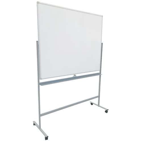 Mobil whiteboard med pennehylle, vendbar - Manutan Expert