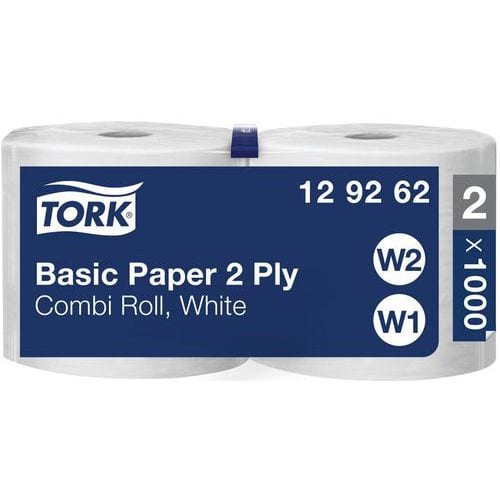 Tørkepapir Basic rull, 1000 ark - Tork