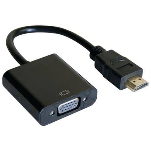 HDMI til VGA-adapterkabel - 23 cm