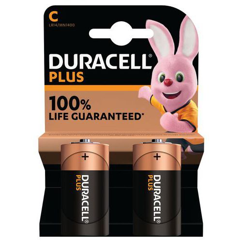 Plus 100 % C alkalisk batteri - 2 eller 4 enheter - Duracell