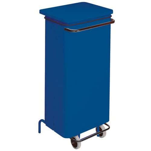 Pedalcontainer flyttbar med avtakbar front 110 L