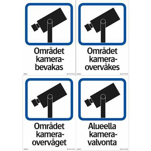 Skilt - Området kameraovervåkes