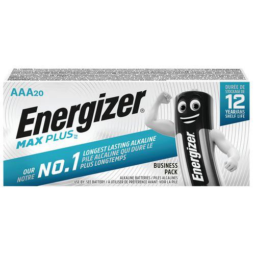 Max Plus AAA/LR3 alkalisk batteri - Pakning à 20 - Energizer