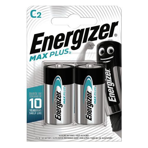 Max Plus C/LR14 FSB2 alkalisk batteri - Pakning à 2 - Energizer