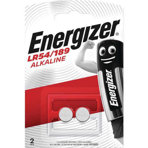 Alkalisk multifunksjonsbatteri for kalkulatorer, klokker m.m. - LR54 - Pakning à 2 - Energizer