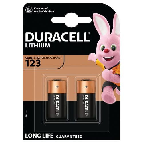 CR123 litiumbatteri - Pakning à 2 - Duracell