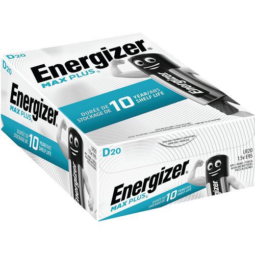 Max Plus D alkalisk batteri - Pakning à 20 - Energizer