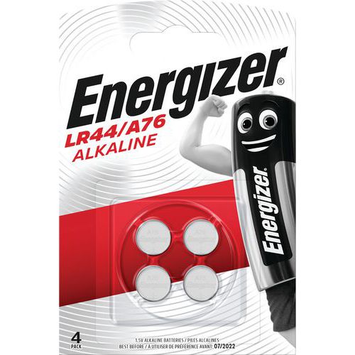 LR44 alkalisk myntbatteri - A76 - Pakning à 4 - Energizer