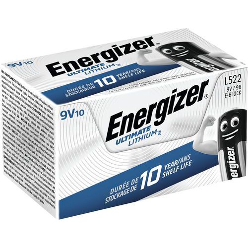 Ultimate litiumbatteri - 9 V - Pakke à 10 - Energizer