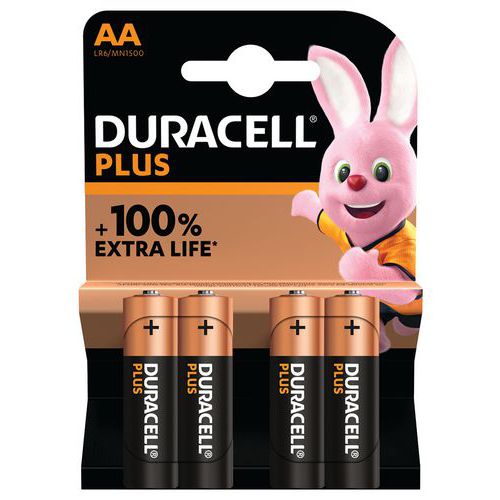 Plus 100 % AA alkalisk batteri - 4 - 8 eller 12 enheter - Duracell