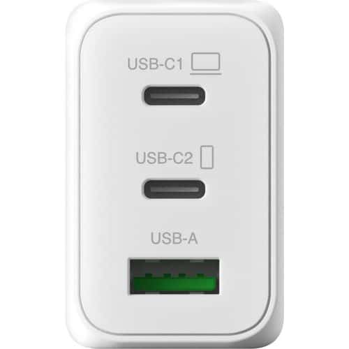 Vegglader med reiseadaptere GaN PD 65W, USB-A/2xUSB-C - GP