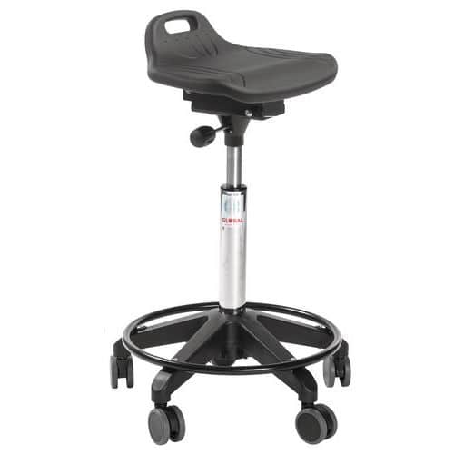 Arbeidspall Rondo høy med fotring - Global Professional Seating