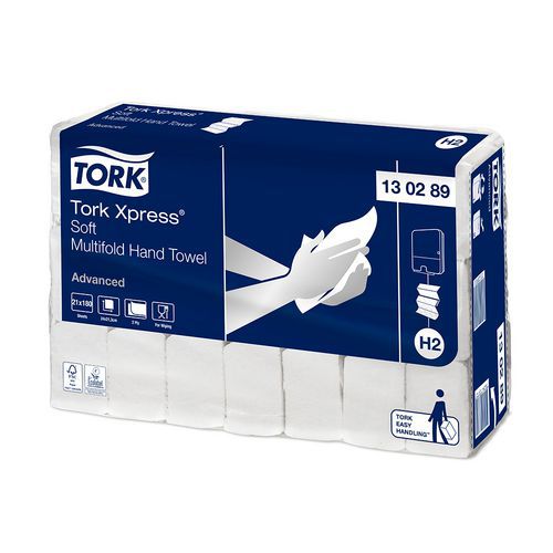 Papirhåndkle Tork Adv. H2 Soft kjedebrettet 2-lags