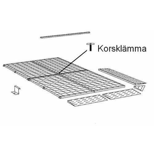 Korsklemme KK123, for arbeidsgulv - LaCont