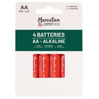 Alkalisk batteri AA/LR06 - 4-pakning - Manutan Expert